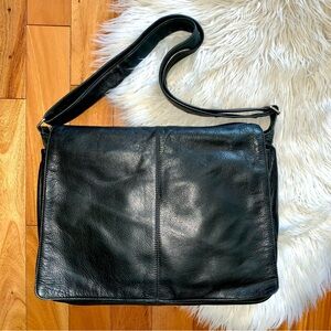 Osgoode Marley Large Leather Messenger Bag Crossbody Laptop Bag